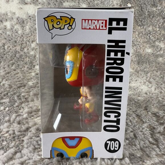 Funko Pop! Marvel Lucha Libre El Heroe Invicto Iron Man Vinyl Figure #709 - Picture 4 of 8